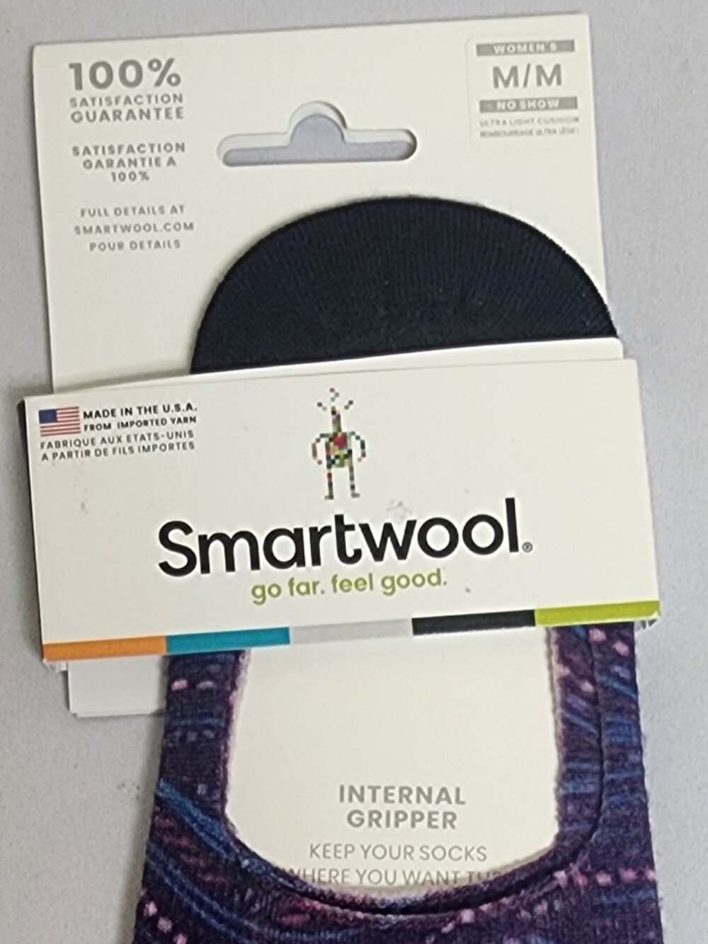 Smartwool Women's No Show Merino Wool Socks - Shiro Swirl - Med